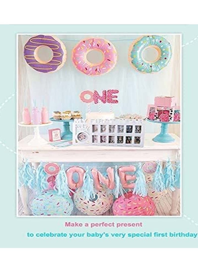 JOLLITY LLC إطار صور طفلي الأول من My First Year Frame للتذكارات، إطار صور أبيض  - Image 5