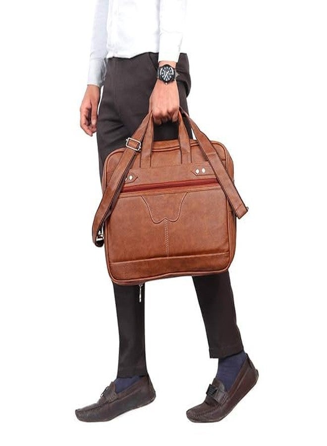 BILL BOND Synthetic Leather Briefcase Best Laptop Messenger Bag Satchel For Men - Image 3