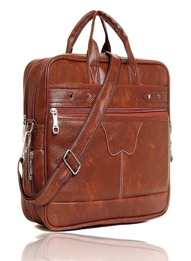BILL BOND Synthetic Leather Briefcase Best Laptop Messenger Bag Satchel For Men - Image 5