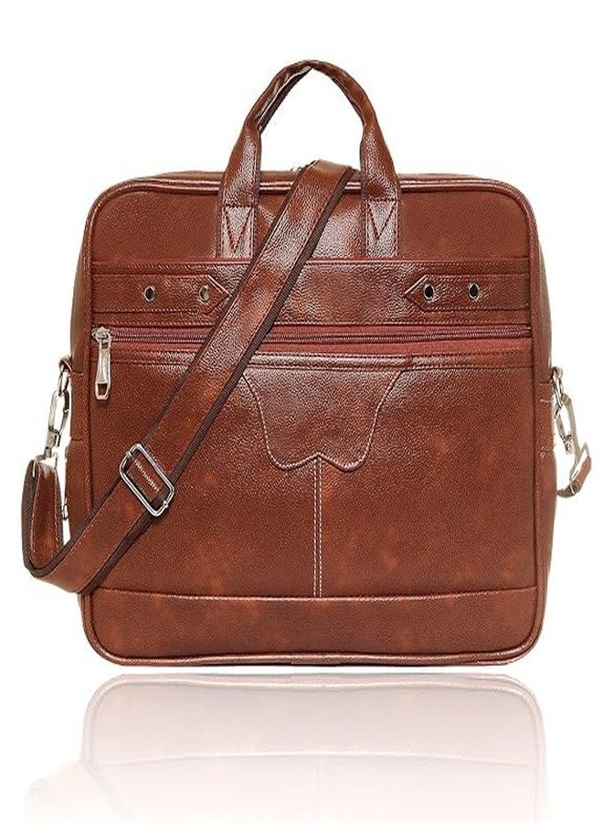 BILL BOND Synthetic Leather Briefcase Best Laptop Messenger Bag Satchel For Men - Image 1