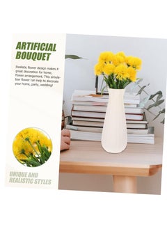 Excefore 10pcs Artificial Dandelion Artificial Outdoor Plants Dining Room Table Decor Table Centerpieces for Weddings Plastic Flower Bouquet Flower Arrangement Realistic Lifelike Dandelion  - Image 3