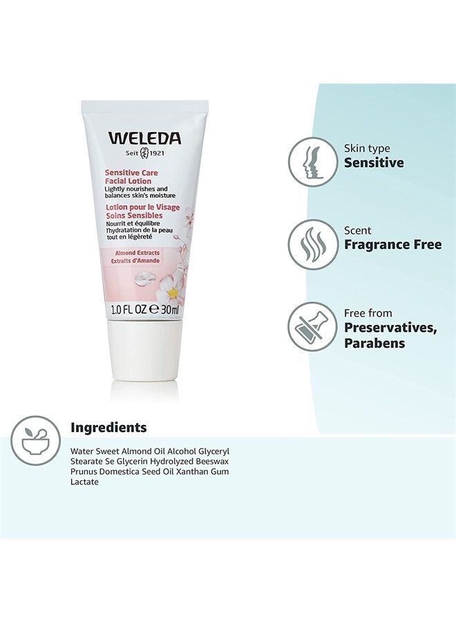 Weleda Sensitive Care Face Lotion, 1 Fluid Ounce, Fragrance Free, Plant Rich Moisturizer with Sweet Almond Oil - Image 3