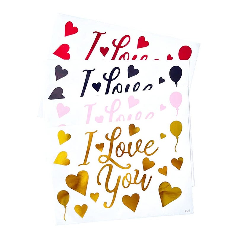 Mimeile Happy Birthday Stickers for Balloons I Love You Bobo Stickers 10 PCS Mixed Color DIY Letter Decals Glass Paster Celebration Birthday Decoration Party Supplies - Image 5