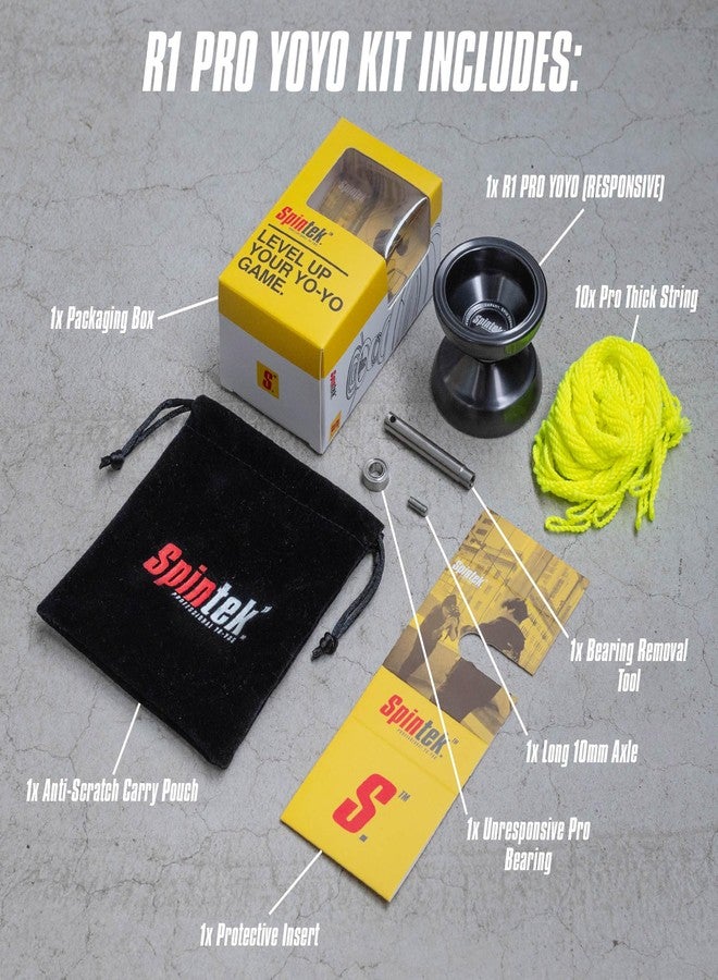 SPINTEK R1 PRO - High End Professional Yo-Yo - Dual & Non Responsive, Great for Kids & Beginners, Includes Pro Yoyo String - Image 2