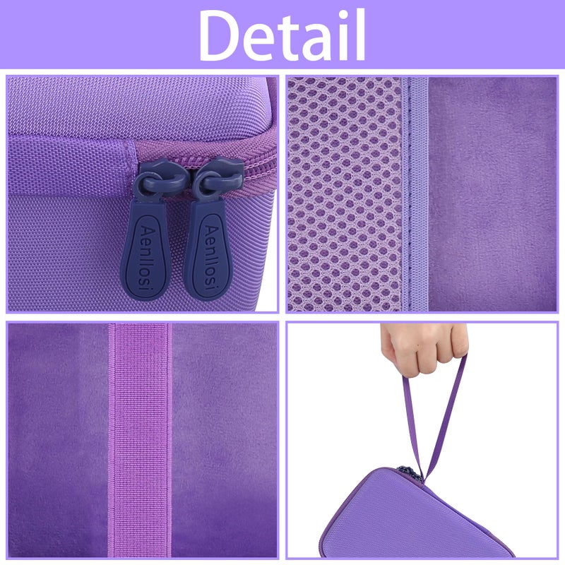 Aenllosi Hard Camera Case for Dylanto/Meetrye/Anchioo Kids Camera Instant Print,Camera Bag for Toddler Video Camera & 6PCS Print Camera Paper Refills Roll(Only Case,Purple)