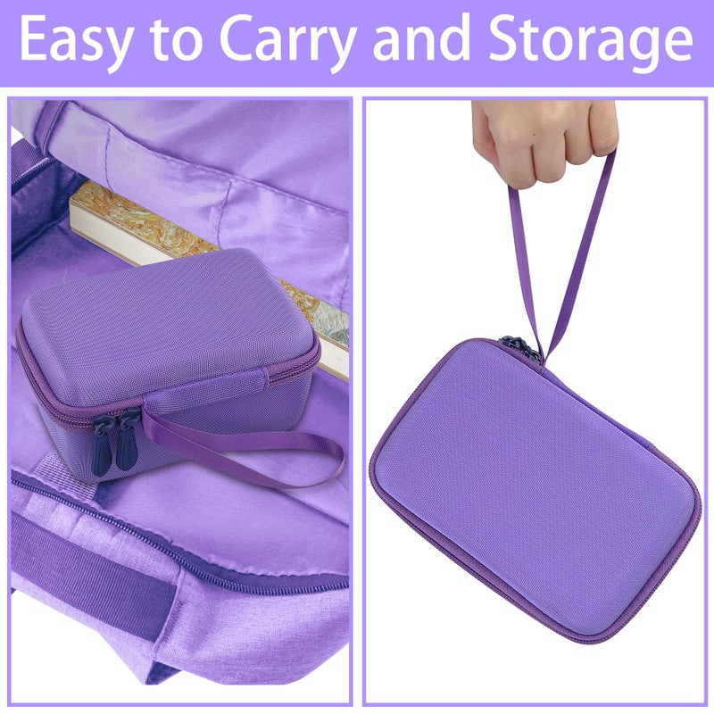 Aenllosi Hard Camera Case for Dylanto/Meetrye/Anchioo Kids Camera Instant Print,Camera Bag for Toddler Video Camera & 6PCS Print Camera Paper Refills Roll(Only Case,Purple)