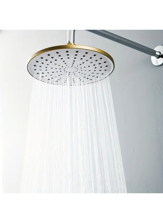 Wide Round Gold Shower Head High Pressure Rainfall Wall Mounted Easy Install - Image 4