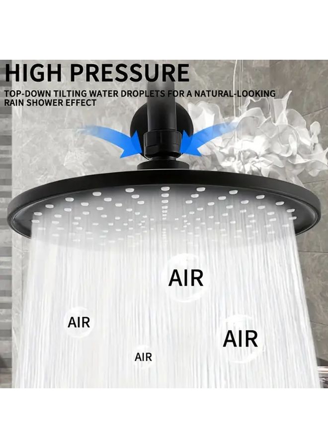 Wide Round Gold Shower Head High Pressure Rainfall Wall Mounted Easy Install - Image 2