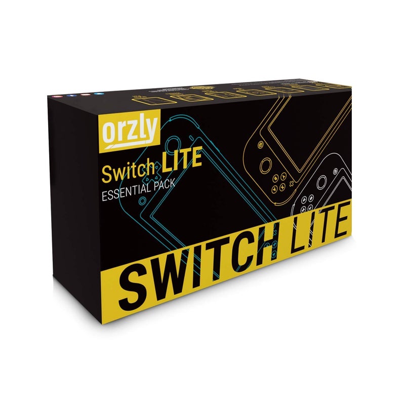 Orzly Switch Lite Accessories Bundle - Case & Screen Protector for Nintendo Switch Lite Console, USB Cable, Games Holder, Comfort Grip Case, Headphones, Thumb-Grip Pack & more ( Gift Pack - Grey) - Image 2