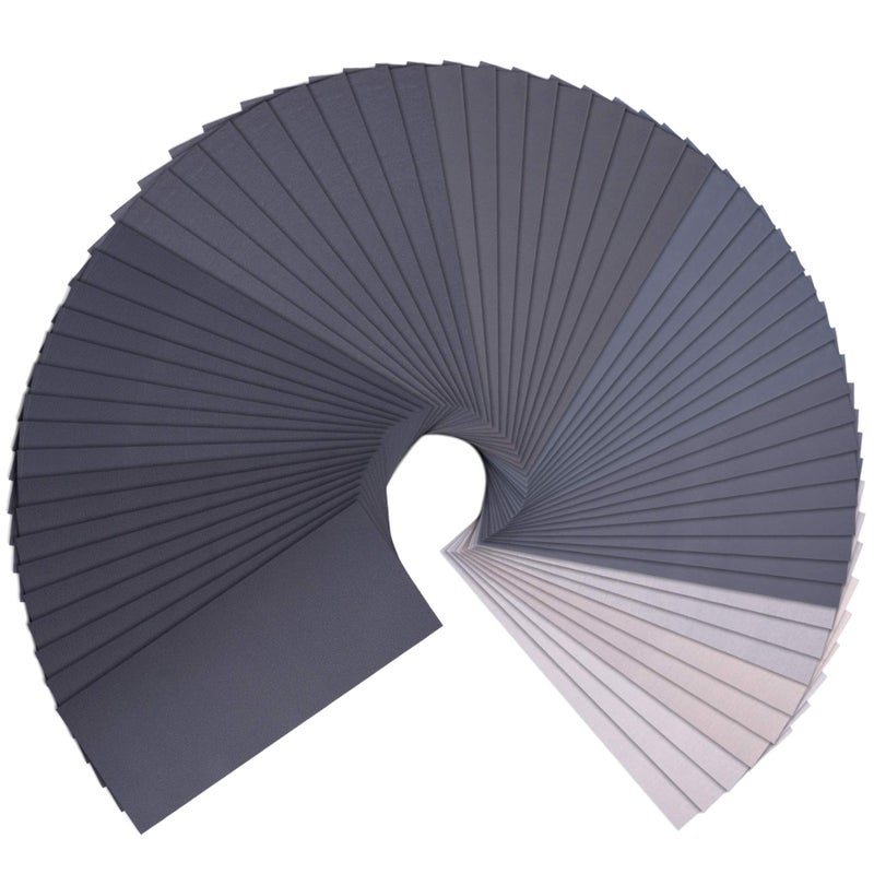 AUSTOR 63 Pcs Wet and Dry Sandpaper Assorted 1000, 1200, 1500, 2000, 2500, 3000, 5000, 7000, 10000 Grit Abrasive Paper Assortment Sanding Sheets for Automotive Sanding Wood Furniture Finishing - Image 1