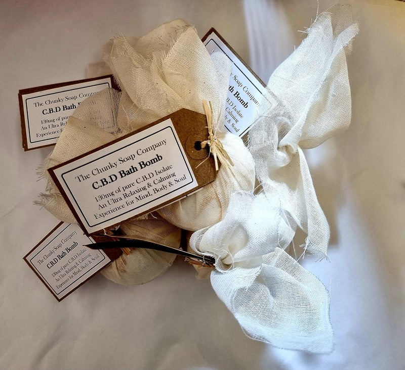 Handmade CBD 130mg Bath Bombs x 4