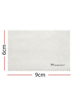 MARGOUN 12 Pack Of Microfiber Cleaning Cloth Premium Cloth for Glasses Lens Screens & More Multicolour 6cm X 9cm Black and Milky  - Image 3