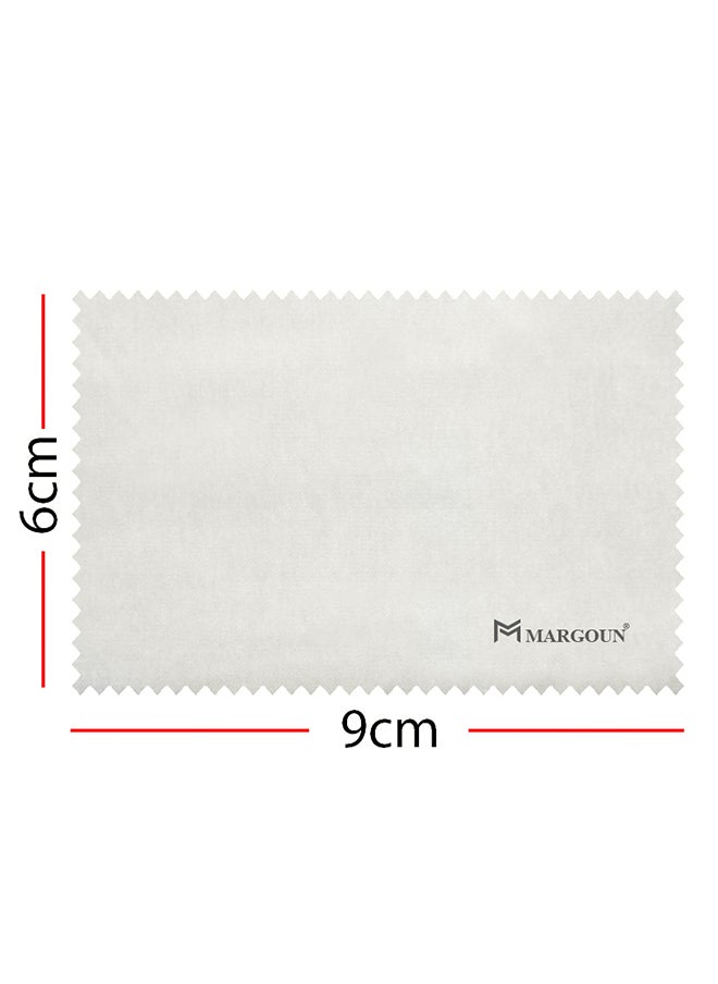 MARGOUN 12 Pack Of Microfiber Cleaning Cloth Premium Cloth for Glasses Lens Screens & More Multicolour 6cm X 9cm Black and Milky  - Image 3