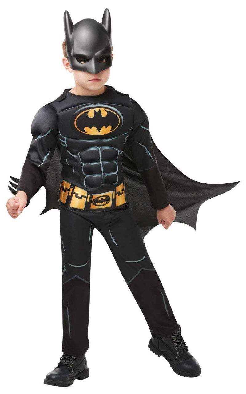RUBIE'S Rubie's Official Batman Black Deluxe Child's Costume, Superhero Fancy Dress, Child's Age 9-10 Years Height 140 cm - Image 1