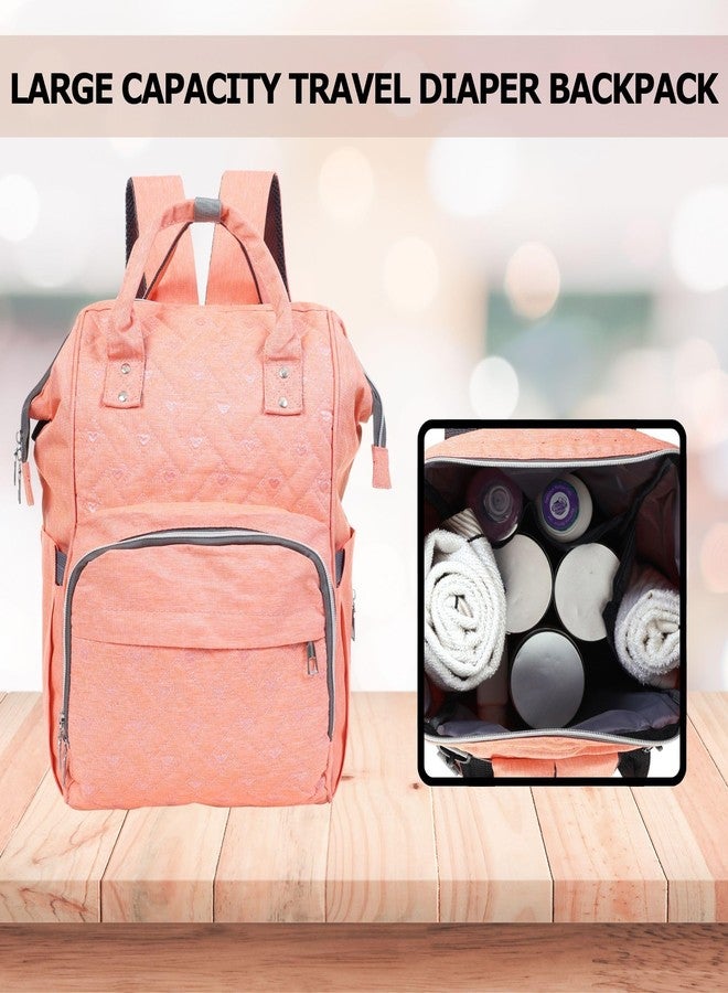 TAG24 Multifunctional Waterproof Diaper Backpack for MothersTravel With Multi Compartments - Orange - Image 4