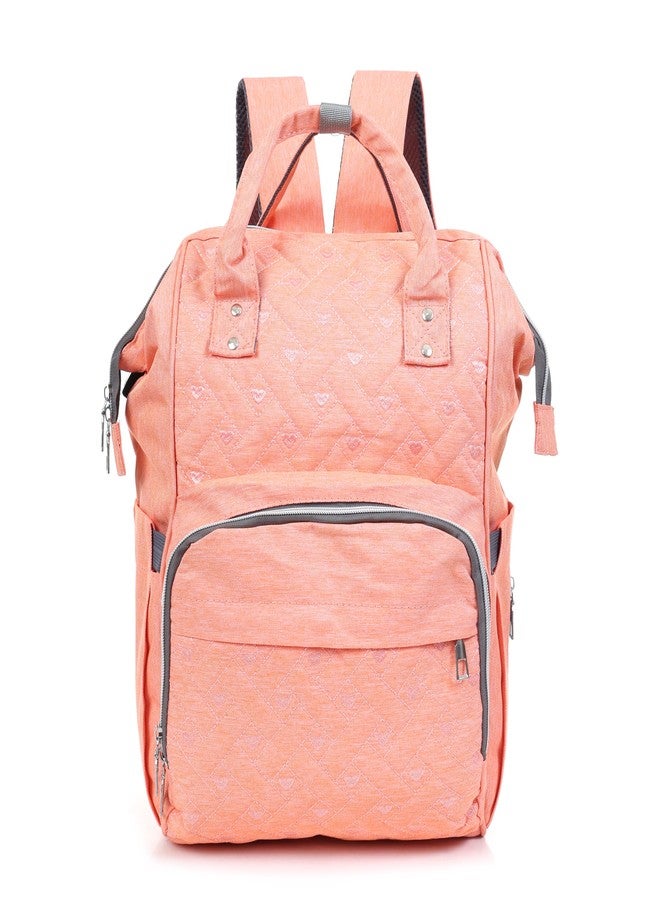 TAG24 Multifunctional Waterproof Diaper Backpack for MothersTravel With Multi Compartments - Orange - Image 1
