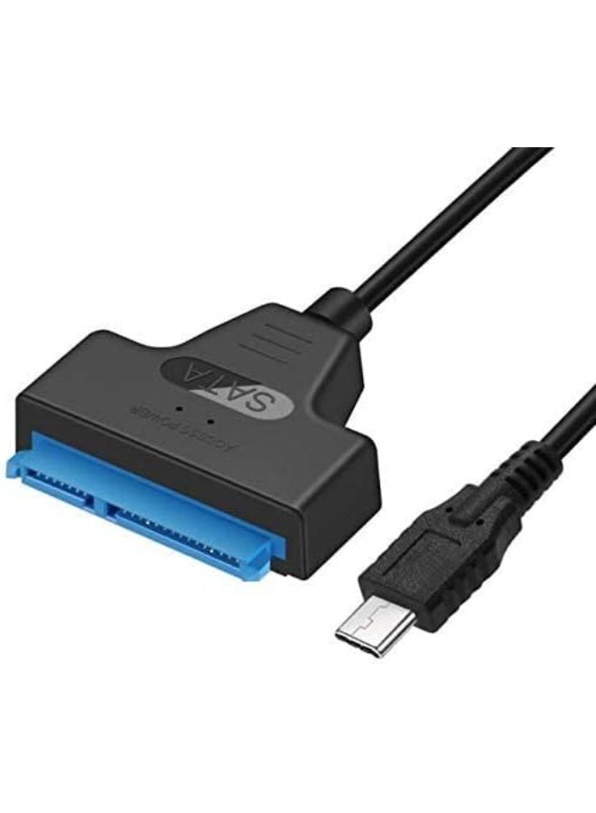 محول كابلات USB 3.0 من النوع C إلى SATA (ذكر) لمحركات الأقراص الصلبة/SSD مقاس 2.5 بوصة - Image 1