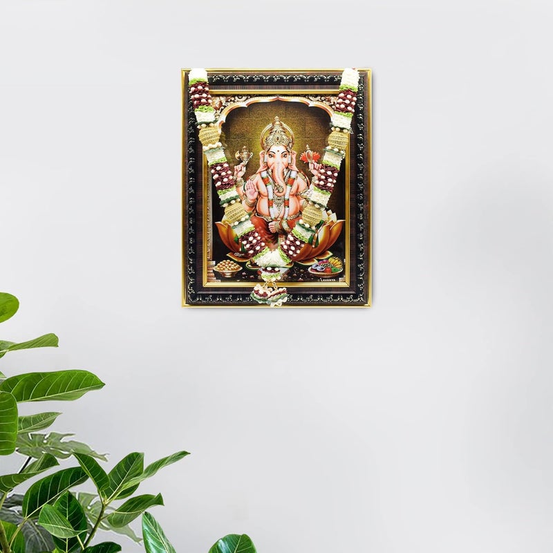 Puja N Pujari Puja N Pujari Multicolor Ribbon Design Garland Mala for Photo Frames and Idols White PNPDG3246  - Image 1