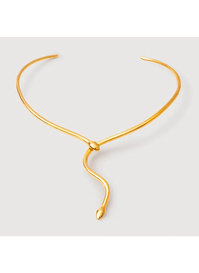 noya 18K Gold Plated Nagini Necklace