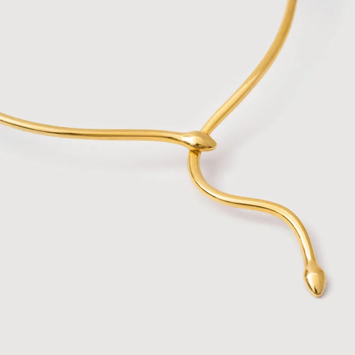 noya 18K Gold Plated Nagini Necklace