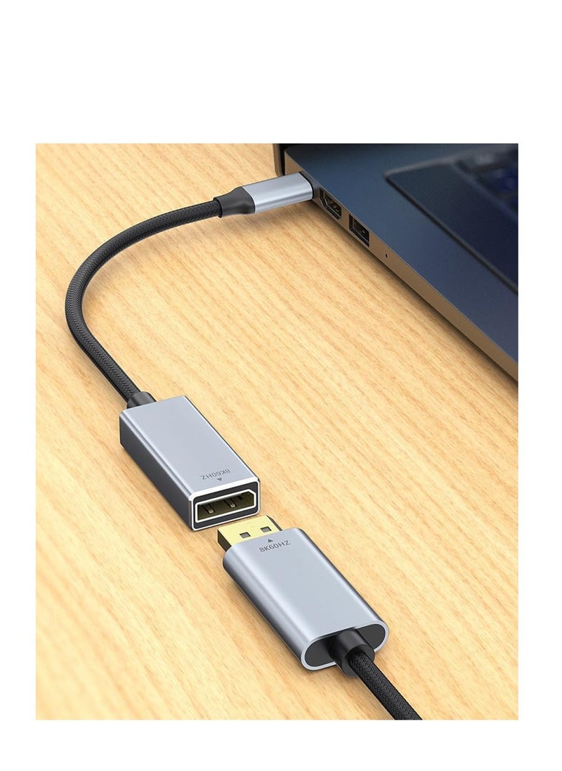 SYOSI - USB C to DisplayPort Cable, (8K@60Hz 2K@240Hz or 4K@144Hz), Uni-Directional USB Type C to DP Cable Cord HDR, for iPhone 15 Pro/Max, MacBook Pro/Air - Image 1