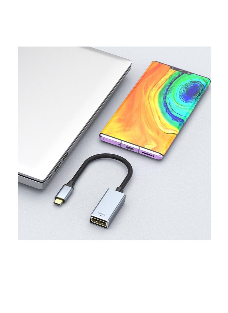 SYOSI - USB C to DisplayPort Cable, (8K@60Hz 2K@240Hz or 4K@144Hz), Uni-Directional USB Type C to DP Cable Cord HDR, for iPhone 15 Pro/Max, MacBook Pro/Air - Image 1