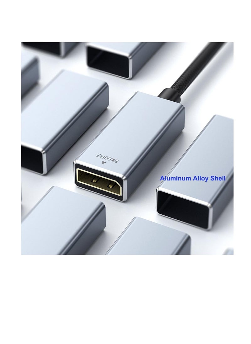 SYOSI - USB C to DisplayPort Cable, (8K@60Hz 2K@240Hz or 4K@144Hz), Uni-Directional USB Type C to DP Cable Cord HDR, for iPhone 15 Pro/Max, MacBook Pro/Air - Image 1