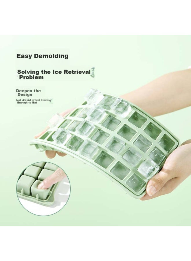 JD.com Jd Jingzao Ice Cube Mold, 0 Contact Push Ice Mold, Ice Tray, Ice Box, Kitchen Cooking Utensil (Single Layer 30 Pieces) - Image 1
