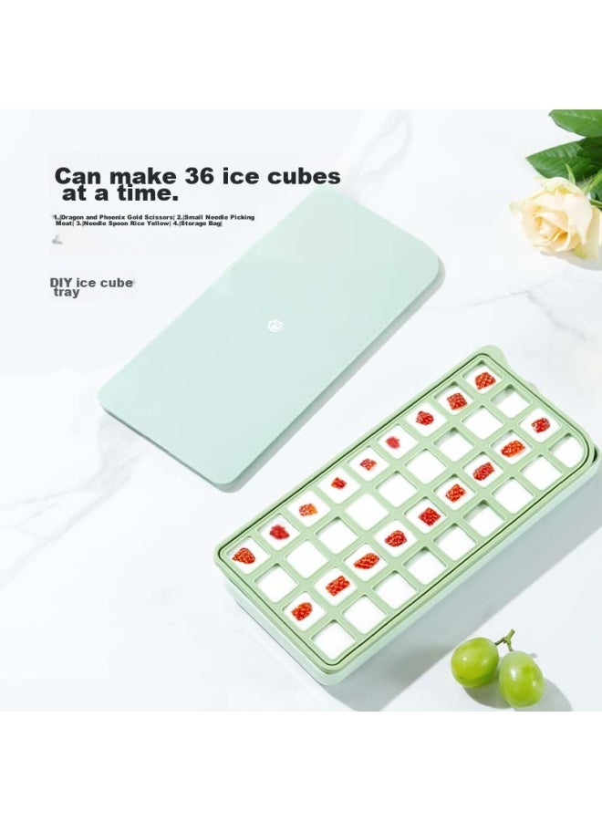 JD.com Jd Jingzao Ice Cube Mold, 0 Contact Push Ice Mold, Ice Tray, Ice Box, Kitchen Cooking Utensil (Single Layer 30 Pieces) - Image 3