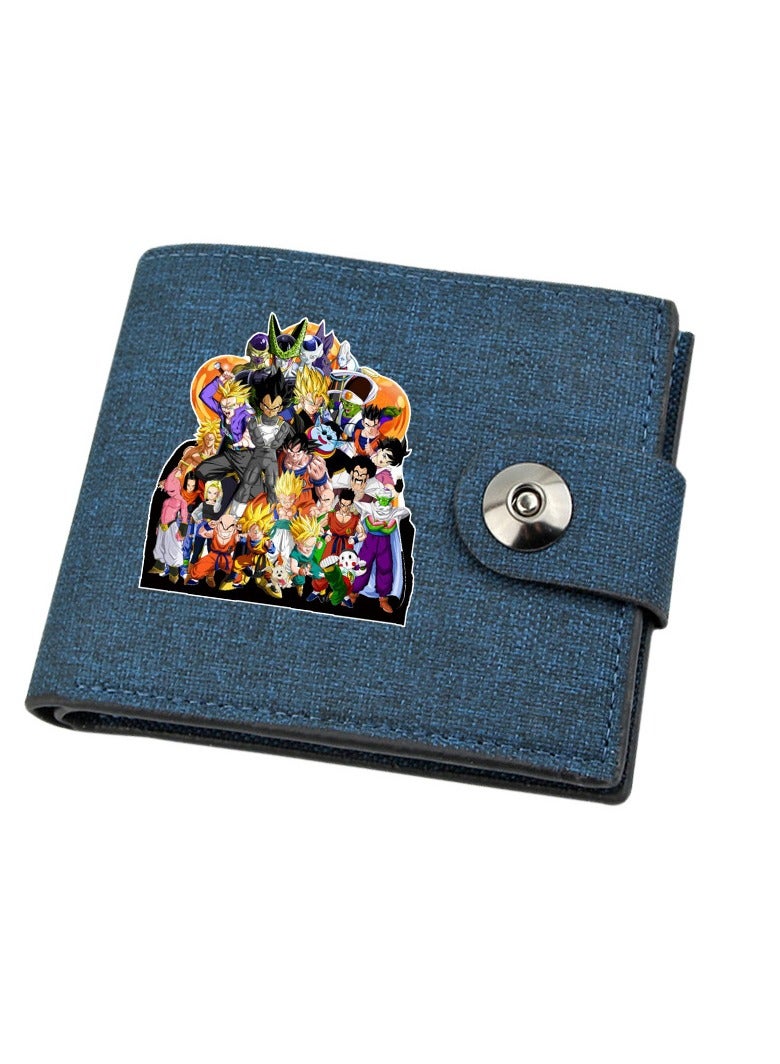 KUYING Anime Dragon Ball Short Wallet Snap Wallet 