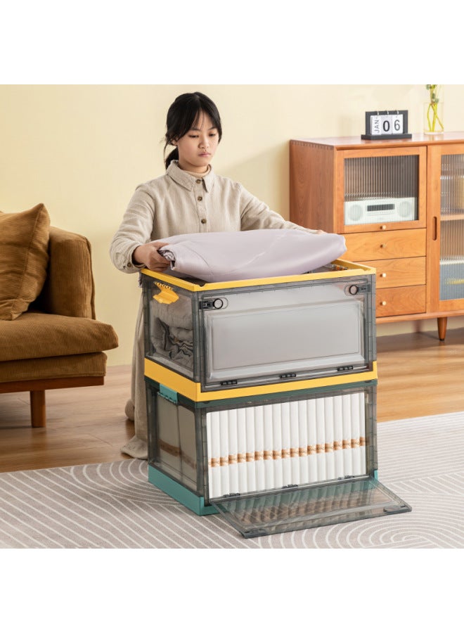 Sacred Transparent Plastic Clothes Folding Storage Box Household Wardrobe Clothes Toy Book Storage Box Quilt Finishing Box - Image 4