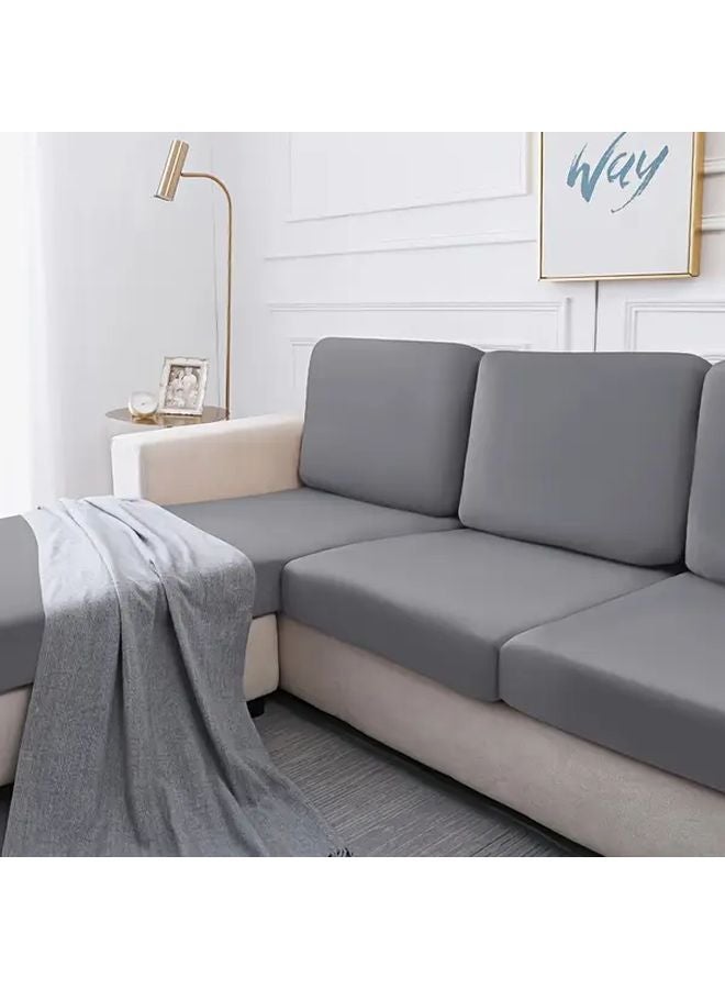 3Pcs Dark Coffee Elastic Sofa Cushion Covers For Spring Summer Easy Wash Modern Decor - Image 4