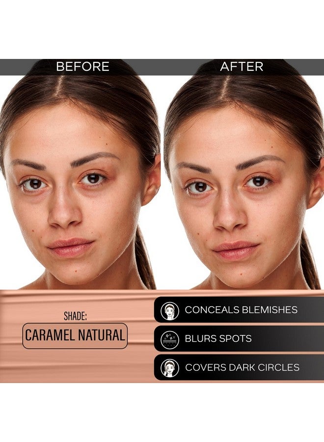 فاسيسكانادا FACES CANADA كريم أساس All Day Hydra Matte - حجم صغير | كريم أساس 3 في 1 + مرطب + عامل حماية من الشمس 30 | ترطيب لمدة 24 ساعة بالألوفيرا وفيتامين سي | يدوم لمدة 10 ساعات | تغطية متوسطة إلى عالية قابلة للبناء | كراميل طبيعي، 15 مل - Image 2