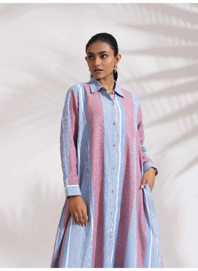 trueBrowns Striped Shirtdress Dress