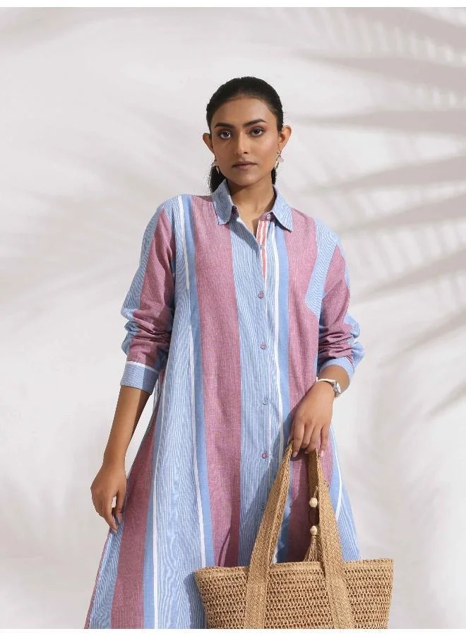 trueBrowns Striped Shirtdress Dress