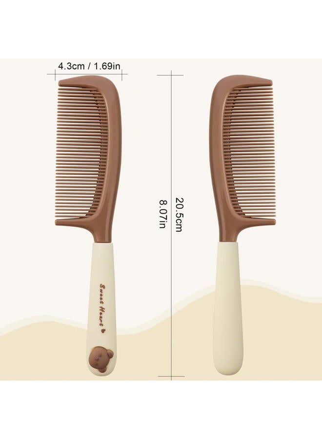 TCOTBE 2 Pack Women's Detangling Comb - Cute Styling Handle, Fine-Tooth Dressing and Haircut Comb for Wet or Dry Hair - Image 4