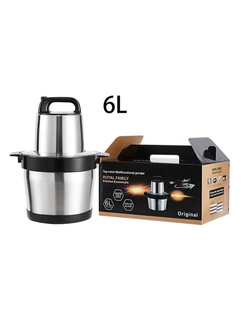 TIGER Double-Speed Electric Meat Grinder 6L – Stainless Steel Meat Chopper, Heavy Duty Electric Food Processor, High-Power for Fast Grinding, Ideal for Home and Commercial Use  - Image 1