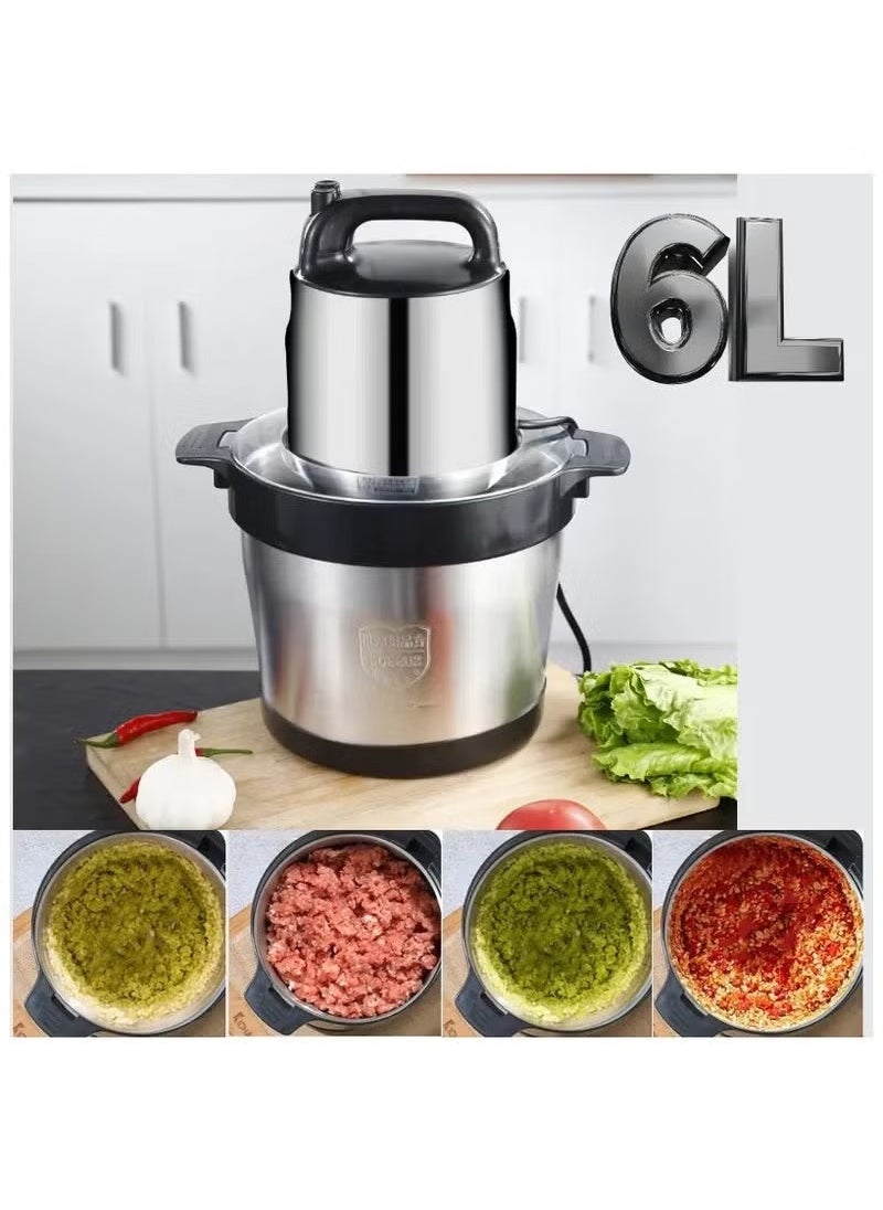 TIGER Double-Speed Electric Meat Grinder 6L – Stainless Steel Meat Chopper, Heavy Duty Electric Food Processor, High-Power for Fast Grinding, Ideal for Home and Commercial Use  - Image 4