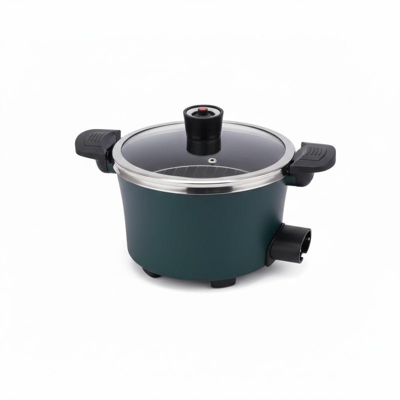 1350W Electric Pot - 4.5 Liter 24cm - Non-Stick Anti-scalding Surface - Automatic Heat Control - Heat Resistant Glass Lid - Safe & Time Saving - Image 1