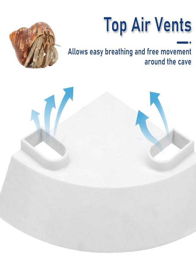 DQITJ 1 Pcs Hermit Crab Cave Habitat Hermit Crab Climbing Toy Tank Accessories (Arc-Shaped Design, White) - Image 5