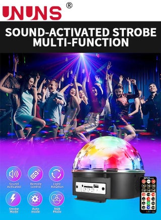 LED Crystal Magic Ball,Disco Ball Light With 6 Colors And Bluetooth function,Magic Stage Party Light With Remote Control For Decorations Bar Wedding Home Club - view 4