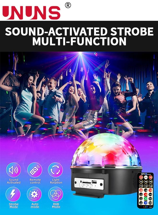 UNUNS LED Crystal Magic Ball,Disco Ball Light With 6 Colors And Bluetooth function,Magic Stage Party Light With Remote Control For Decorations Bar Wedding Home Club - Image 4