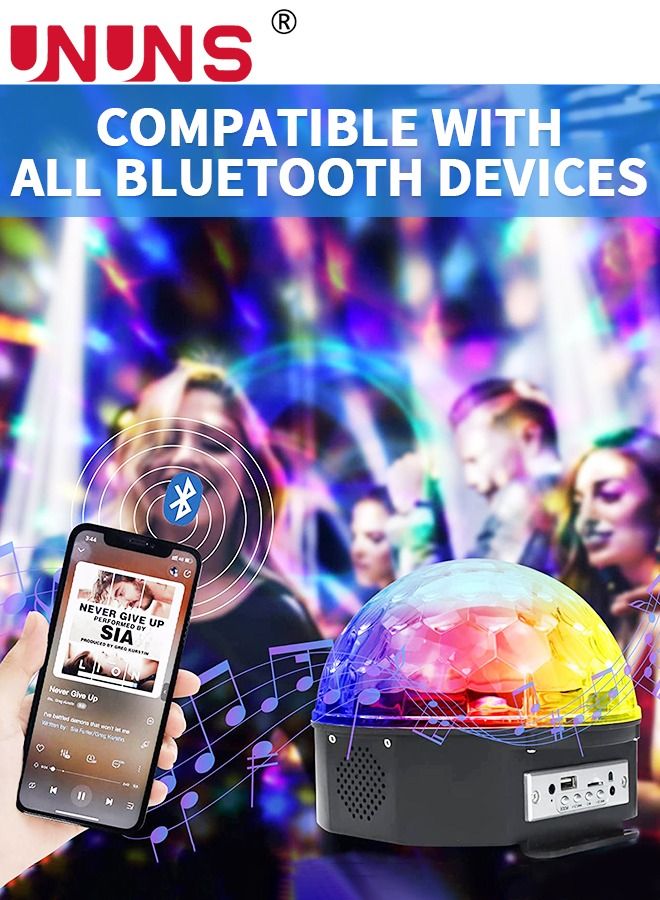 UNUNS LED Crystal Magic Ball,Disco Ball Light With 6 Colors And Bluetooth function,Magic Stage Party Light With Remote Control For Decorations Bar Wedding Home Club - Image 5