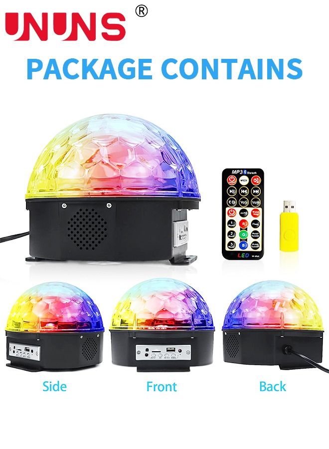UNUNS LED Crystal Magic Ball,Disco Ball Light With 6 Colors And Bluetooth function,Magic Stage Party Light With Remote Control For Decorations Bar Wedding Home Club - Image 3