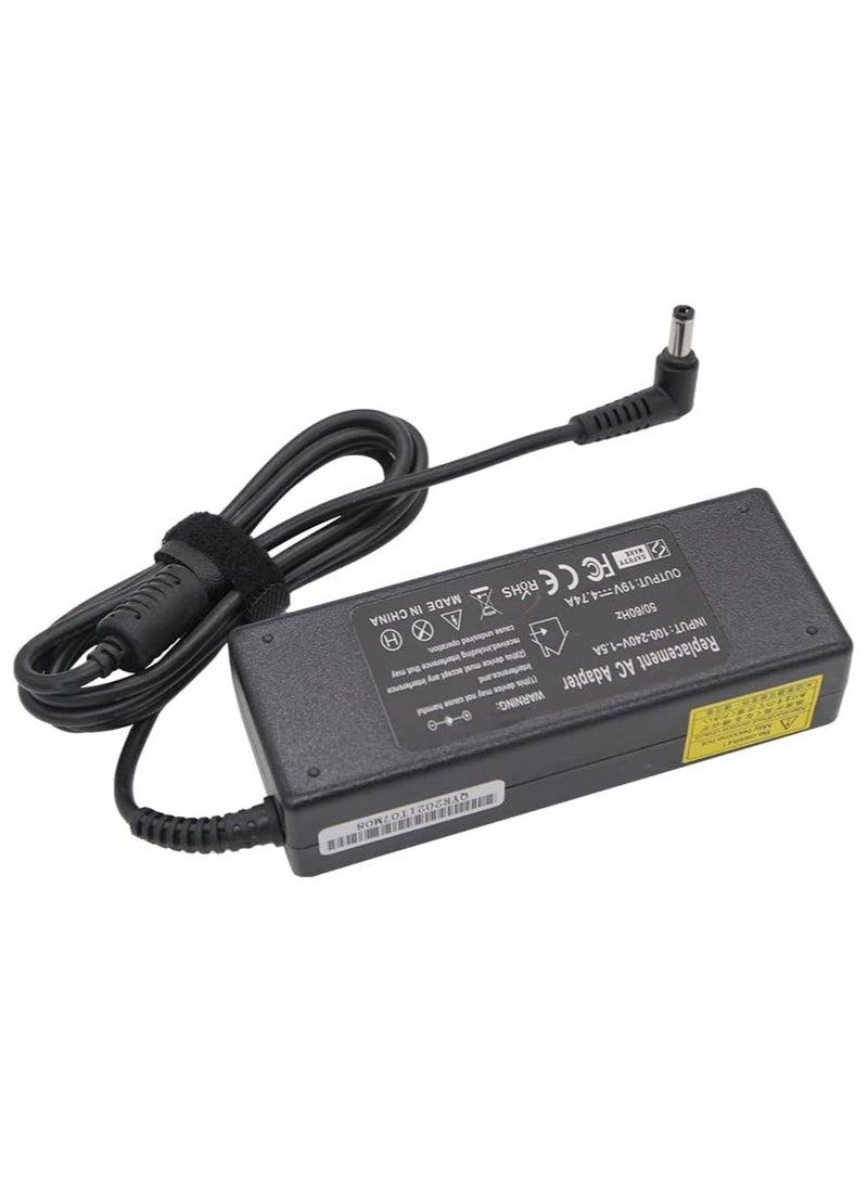 19V 4.74A 90W AC Adapter, Laptop Charger Compatible with Toshiba Satellite C675 C655 L745 L755 C855 P75-A7200 C55D-A5108, Portege R835, PA3714U-1ACA PA-1650-01 PA-1900-24 Power Cord Supply - Image 1