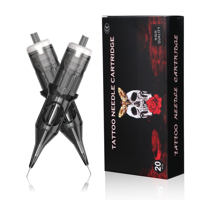 Cross-border Hot-selling Tattoo Integrated Needle Ink Cartridge Disposable Tattoo Needles Motor Machine High-elastic Special Needle 20pcs Pack - Image 1