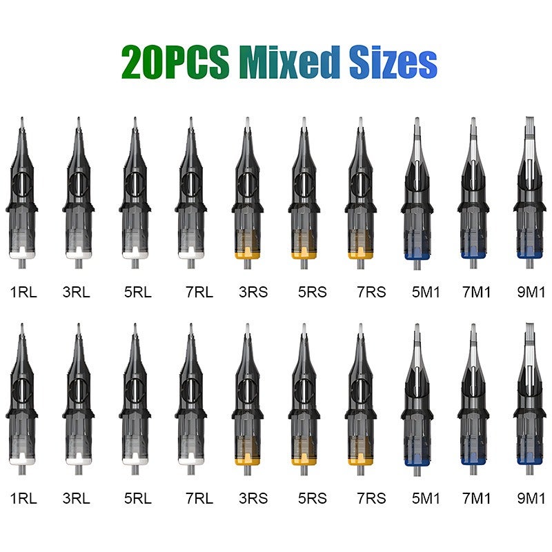 Cross-border Hot-selling Tattoo Integrated Needle Ink Cartridge Disposable Tattoo Needles Motor Machine High-elastic Special Needle 20pcs Pack - Image 2