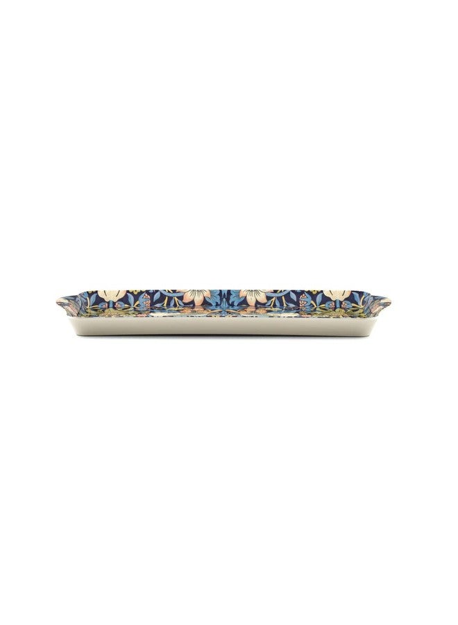 Pimpernel Morris & Co Strawberry Thief Blue Melamine Tray with Handles - Elegant Serving Tray for Tea Parties, Decorative Sandwich Display - Stylish Kitchen & Dining Organization, Ideal Gift for Her - Image 3