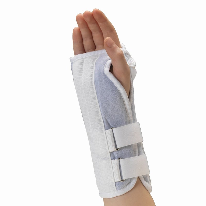OTC Kidsline Wrist Splint Soft Foam Adjustable Support White Right Hand Youth