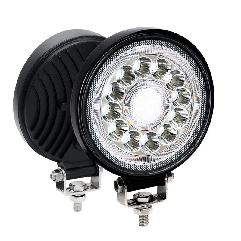 شريط إضاءة LED دائري أسود قياس 4 بوصات - جسم من سبائك الألومنيوم الصب الصلب، إضاءة أعلى بثلاثة أضعاف، إضاءة عمل LED مقاومة للماء وفقًا لمعيار IP67 للشاحنات، المركبات الرباعية الحركة، المركبات خارج الطريق والإضاءة الخارجية - Image 2